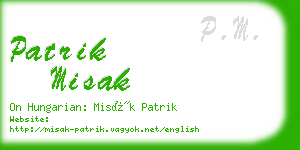 patrik misak business card